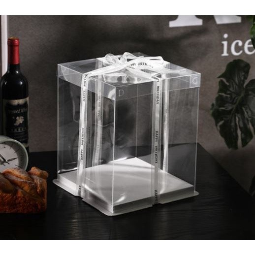 Creative Transparent Cake Boxes packaging Box Valentine Rose Bear Flower Cake Gift Box High-end Flip Cake Packing(907L) - Image 23