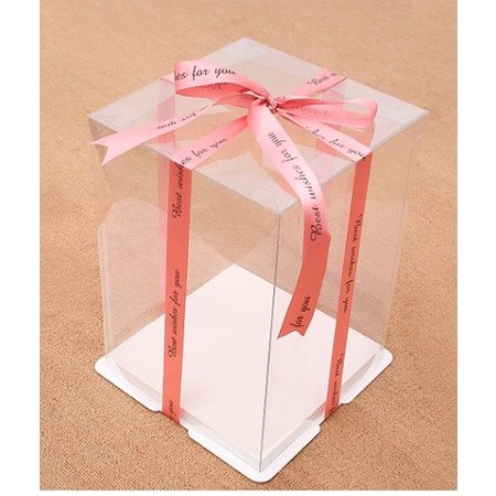 Creative Transparent Cake Boxes packaging Box Valentine Rose Bear Flower Cake Gift Box High-end Flip Cake Packing(907L) - Image 24