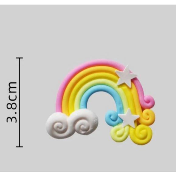 Mini Cute Rainbow/beauty girl taking balloon Cake Topper Unicorn Birthday Party Supplies Gift Rainbow Cake Topper(1251L) - Image 22