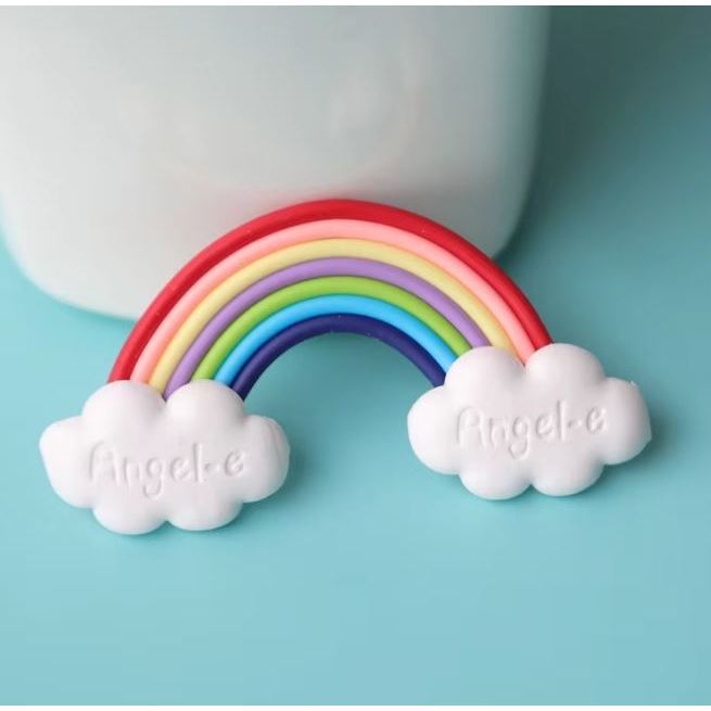 Mini Cute Rainbow/beauty girl taking balloon Cake Topper Unicorn Birthday Party Supplies Gift Rainbow Cake Topper(1251L) - Image 21