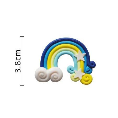 Mini Cute Rainbow/beauty girl taking balloon Cake Topper Unicorn Birthday Party Supplies Gift Rainbow Cake Topper(1251L) - Image 23