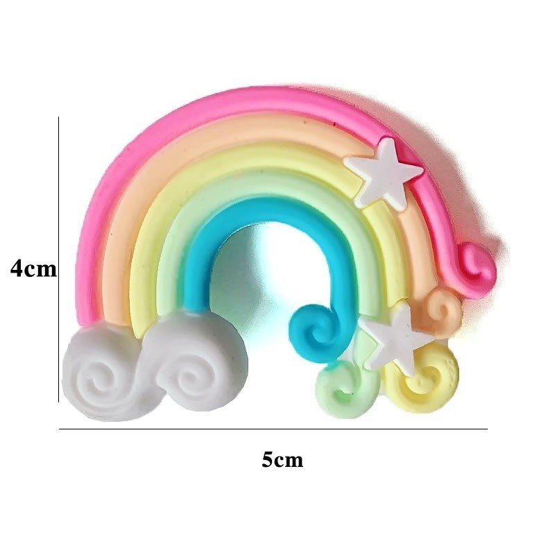 Mini Cute Rainbow/beauty girl taking balloon Cake Topper Unicorn Birthday Party Supplies Gift Rainbow Cake Topper(1251L) - Image 24