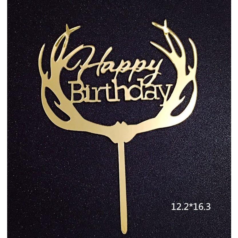 Acrylic Happy Birthday Party Supplies Cupcake Topper Birthday Party Kids Baby Happy Birthday Cake Decoration (768L) - Image 21