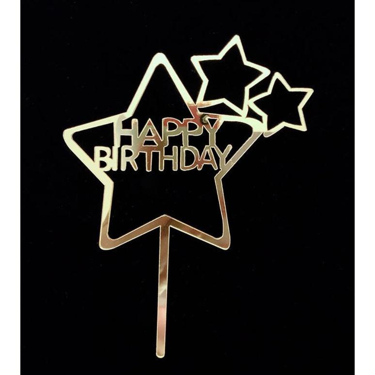 Acrylic Happy Birthday Party Supplies Cupcake Topper Birthday Party Kids Baby Happy Birthday Cake Decoration (768L) - Image 26