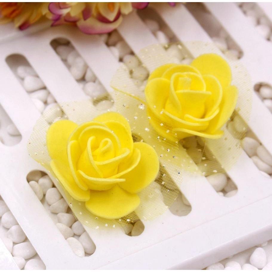 12pcs 3.5cm Mini PE Foam Rose Heads Artificial Silk Flowers for Home Garden DIY Pompom Wreaths Wedding 泡沫玫瑰花(847L) - Image 29