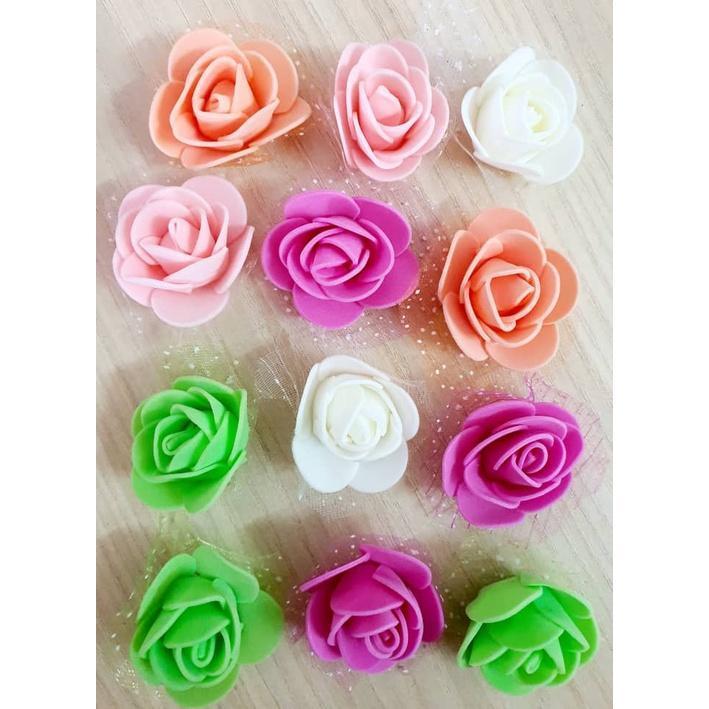 12pcs 3.5cm Mini PE Foam Rose Heads Artificial Silk Flowers for Home Garden DIY Pompom Wreaths Wedding 泡沫玫瑰花(847L) - Image 28