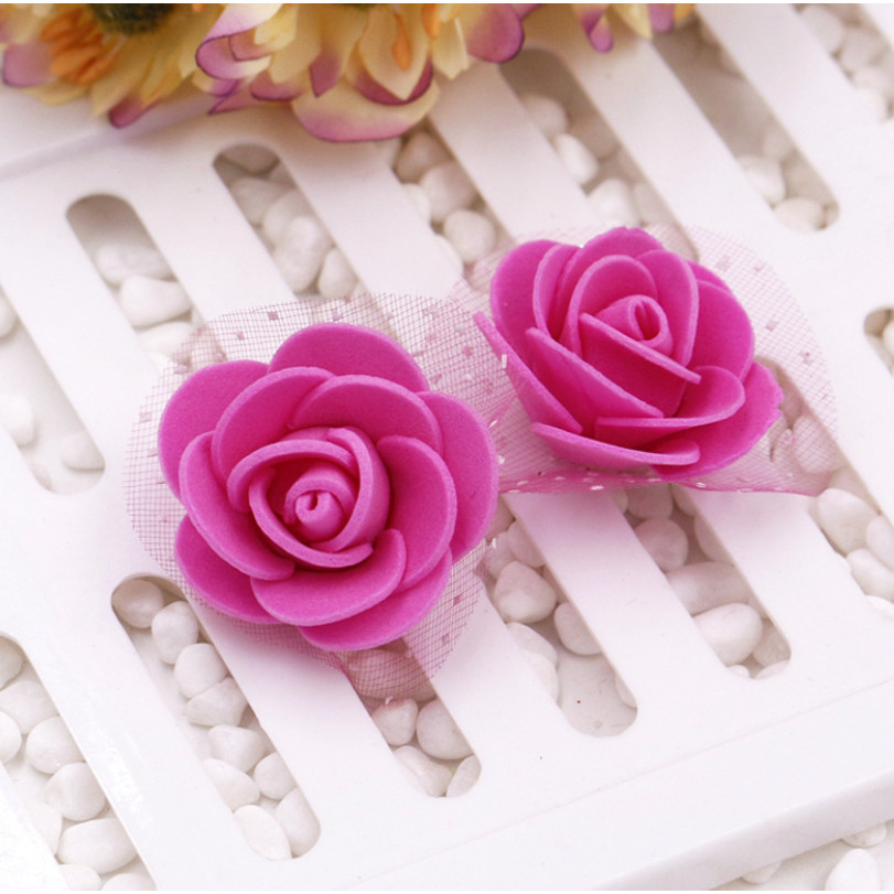 12pcs 3.5cm Mini PE Foam Rose Heads Artificial Silk Flowers for Home Garden DIY Pompom Wreaths Wedding 泡沫玫瑰花(847L) - Image 31