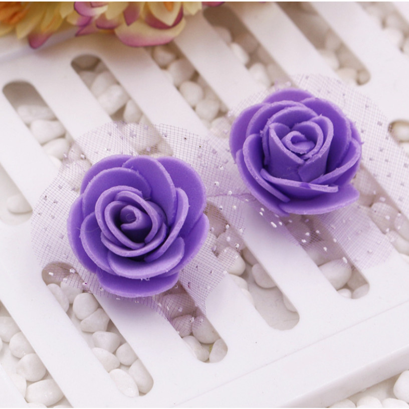 12pcs 3.5cm Mini PE Foam Rose Heads Artificial Silk Flowers for Home Garden DIY Pompom Wreaths Wedding 泡沫玫瑰花(847L) - Image 33