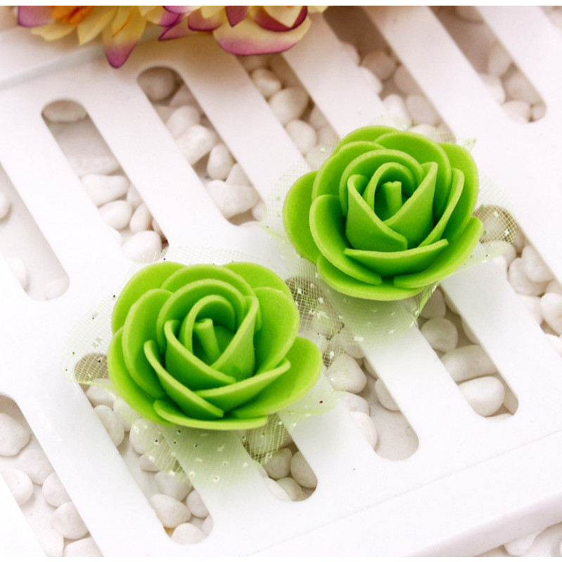 12pcs 3.5cm Mini PE Foam Rose Heads Artificial Silk Flowers for Home Garden DIY Pompom Wreaths Wedding 泡沫玫瑰花(847L) - Image 36