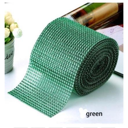 1yard Sparkling colorful Plated Diamond Mesh Wrap Crystal Rhinestone Ribbon Accessories (616L) - Image 24