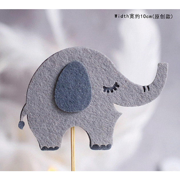 Cyuan Felt Green Trees Cake Toppers Woodland Jungle Party Happy Birthday ChildrenPartyBabyShowerBoyCakeDecoration(1145L) - Image 29