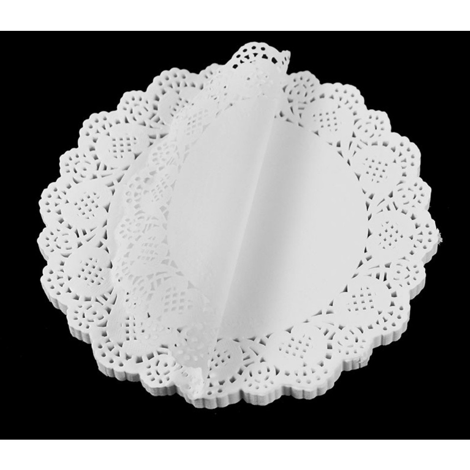 1 Set Of Round/Ellipse Cake Flower Base Paper Baking Oil-Absorbent Paper Lace Paper Fried Dessert Paper(1272L) - Image 24