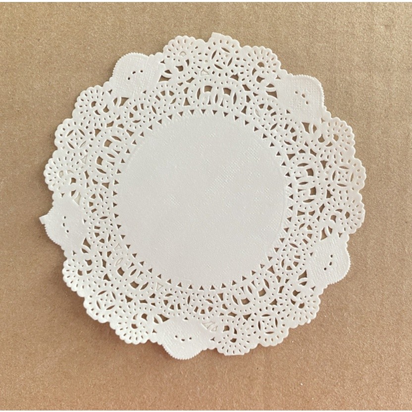 1 Set Of Round/Ellipse Cake Flower Base Paper Baking Oil-Absorbent Paper Lace Paper Fried Dessert Paper(1272L) - Image 26