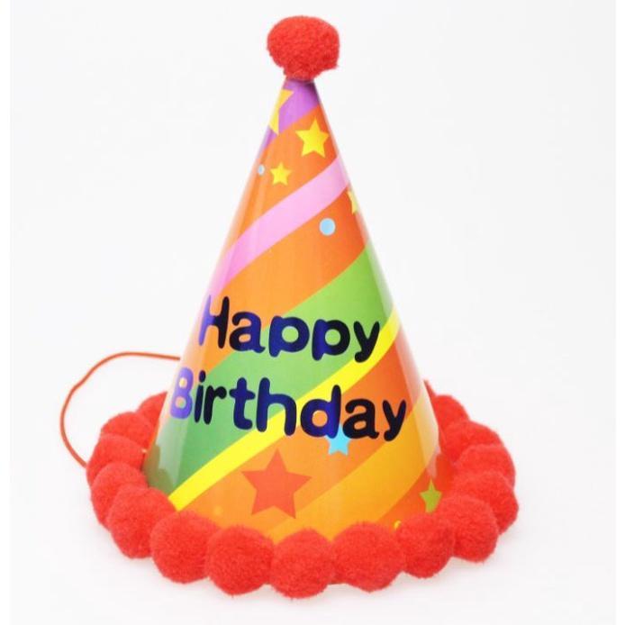 NEW Baby Kid Rainbow Birthday Party Hat Child Crown Decoration Pompon Paper Cap Cartoon Pattern Festival Colorful(1336L) - Image 22