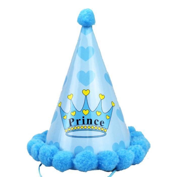 NEW Baby Kid Rainbow Birthday Party Hat Child Crown Decoration Pompon Paper Cap Cartoon Pattern Festival Colorful(1336L) - Image 36