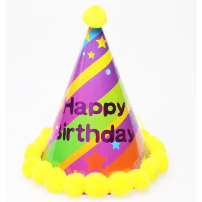 NEW Baby Kid Rainbow Birthday Party Hat Child Crown Decoration Pompon Paper Cap Cartoon Pattern Festival Colorful(1336L) - Image 40
