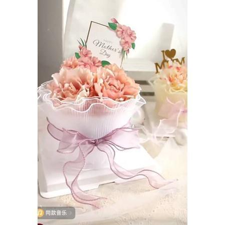 Happy Mother's Day Cake Decoration Valentine's Day Goddess Queen H ins wind wrinkled yarn cake border decoration (1318L) - Image 24