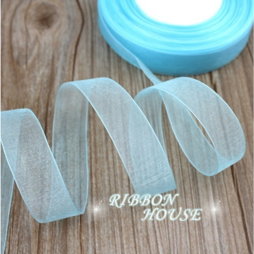 50yard 2/2.5cm Organza Ribbon gift wrapping decoration Christmas silk ribbons for Wedding DIY Craft(1074L) - Image 23