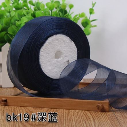 50yard 2/2.5cm Organza Ribbon gift wrapping decoration Christmas silk ribbons for Wedding DIY Craft(1074L) - Image 24
