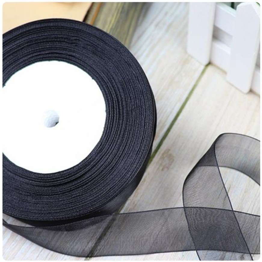 50yard 2/2.5cm Organza Ribbon gift wrapping decoration Christmas silk ribbons for Wedding DIY Craft(1074L) - Image 27
