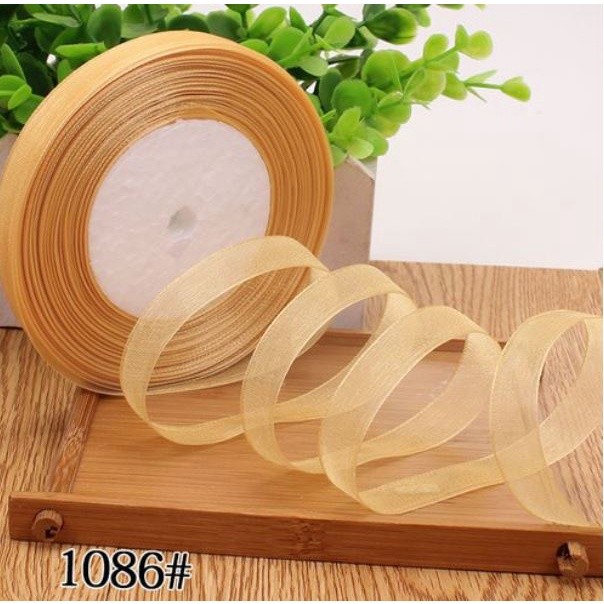 50yard 2/2.5cm Organza Ribbon gift wrapping decoration Christmas silk ribbons for Wedding DIY Craft(1074L) - Image 34