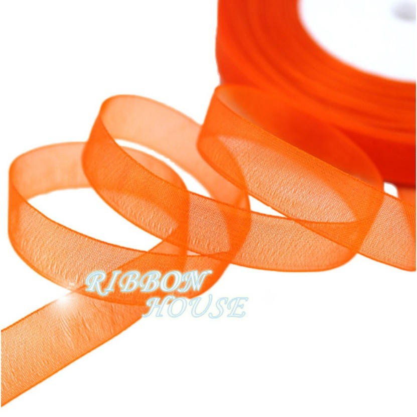 50yard 2/2.5cm Organza Ribbon gift wrapping decoration Christmas silk ribbons for Wedding DIY Craft(1074L) - Image 33