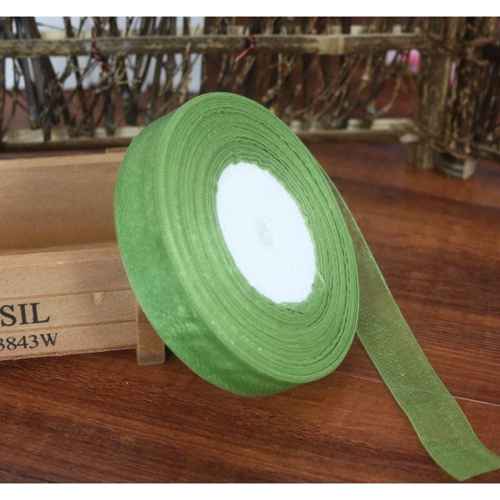 50yard 2/2.5cm Organza Ribbon gift wrapping decoration Christmas silk ribbons for Wedding DIY Craft(1074L) - Image 36