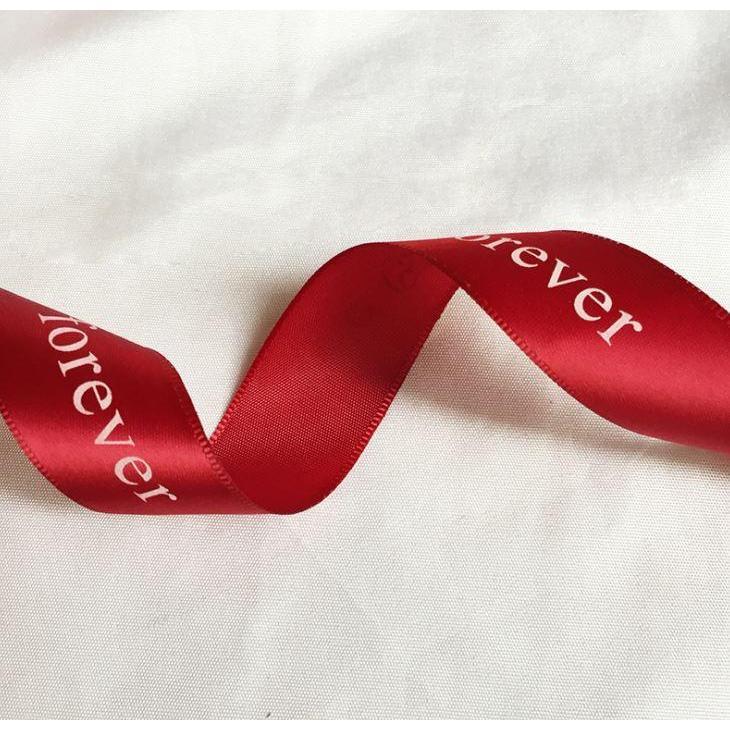 25mm Print Forever Love Silk Ribbons Wedding Car Festival Bridal Accessories Diy Gifts Box Christmas Decor (1248L) - Image 24