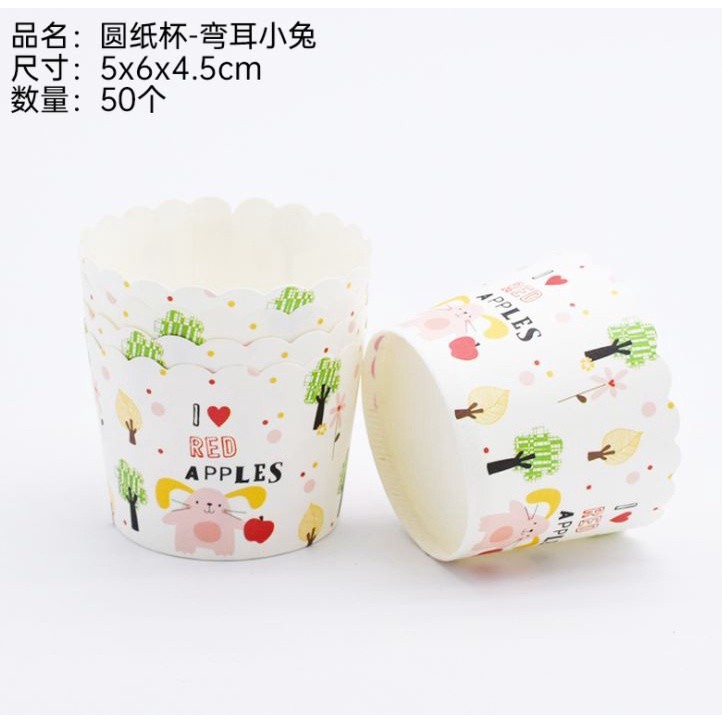 50pcs Pink Bow Muffin Cupcake Paper Cup Wedding Birthday Party Cupcake Liner Baking Cup Cases Muffin Decoration(1479L) - Image 21