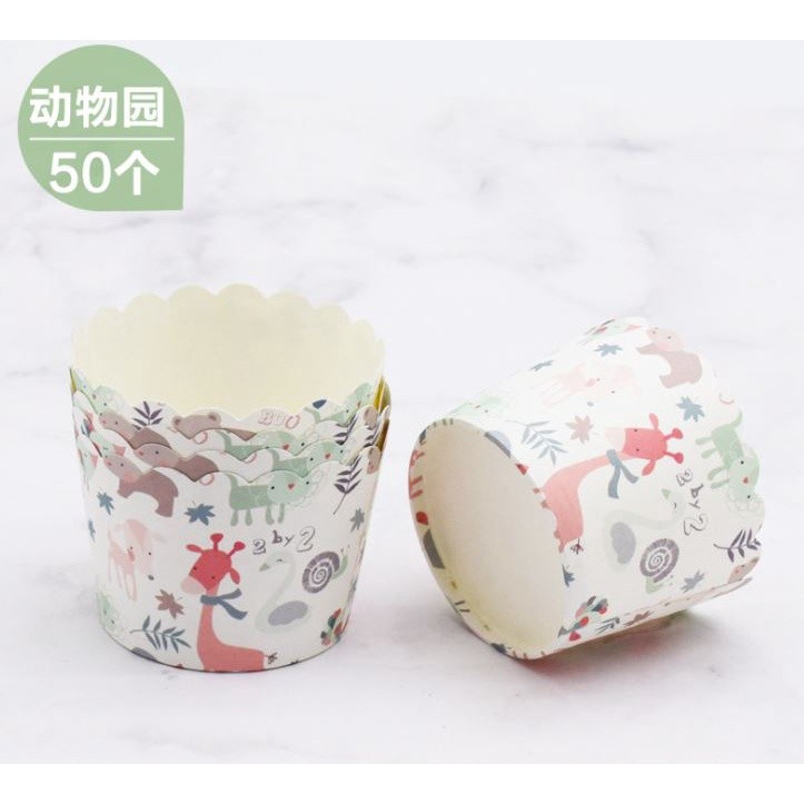 50pcs Pink Bow Muffin Cupcake Paper Cup Wedding Birthday Party Cupcake Liner Baking Cup Cases Muffin Decoration(1479L) - Image 45
