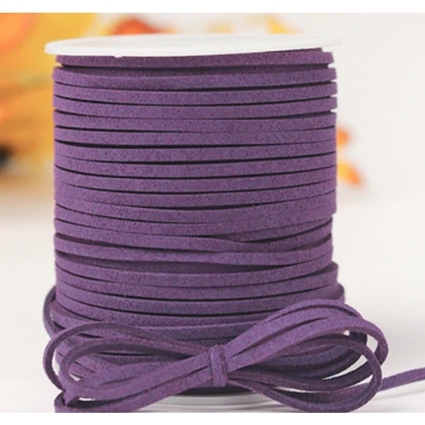 5/10yards 2mm Thread Tassel Bouquet Packing Material Rope Multi-colors Flat Faux Suede Korean Leather Cord彩色韩国绒皮绳(1574L) - Image 43