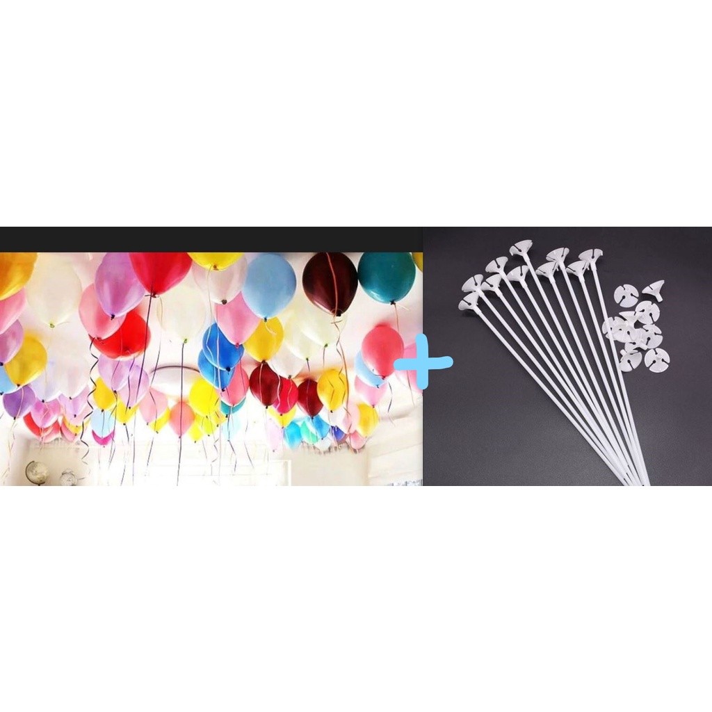 1pc Foil Balloon Accessories Balloon Holder Sticks with Cups Party Supplies Decoration+1pc 10inch 1.2g Pearl Ball(1584L) - Image 24