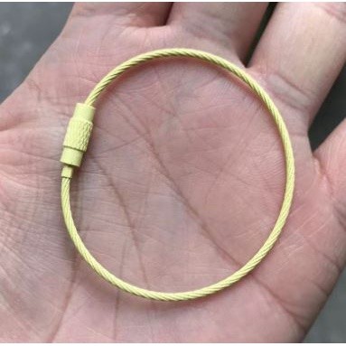 1pc Colorful Stainless Steel Wire Keychain Cable Loop Screw Lock Rope Key Holder Keyring Key Chain Rings Tool(2498L) - Image 26