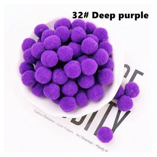 12pcs 30mm DIY Fluffy Soft Pompom Plush Pom Poms Ball Macaron Pompones Handmade Sewing Craft Kid Toy Wedding(1957L) - Image 31