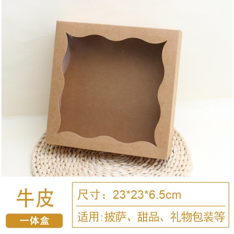 1pc Cookie Boxes, Bakery Boxes, Brown Kraft Cake Boxes with Window, for Pies, Donuts,Pastry, Baking Tools蛋糕盒(2290L) - Image 21