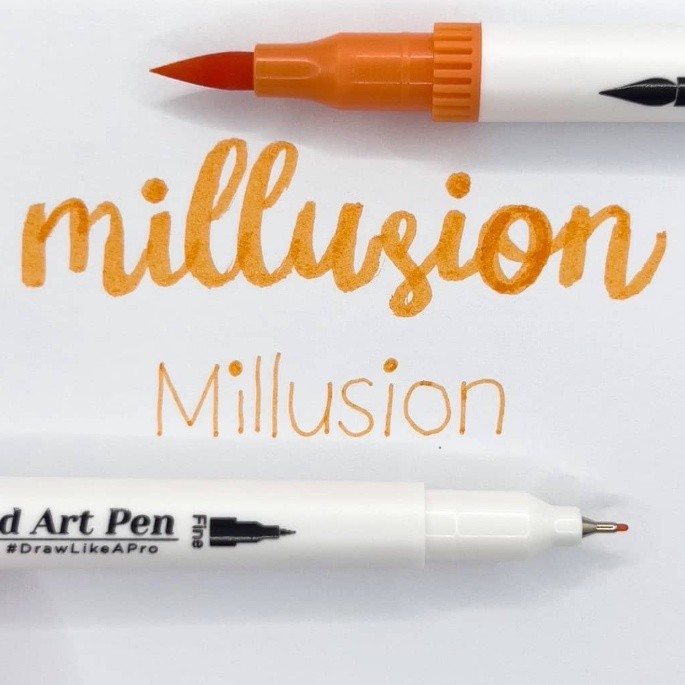 Millusion Edible Food Art Pen Cake Marker- Dual Nibs Edible Pen Cake Writing Halal Certified 烘焙食用色素笔(2614L) - Image 25