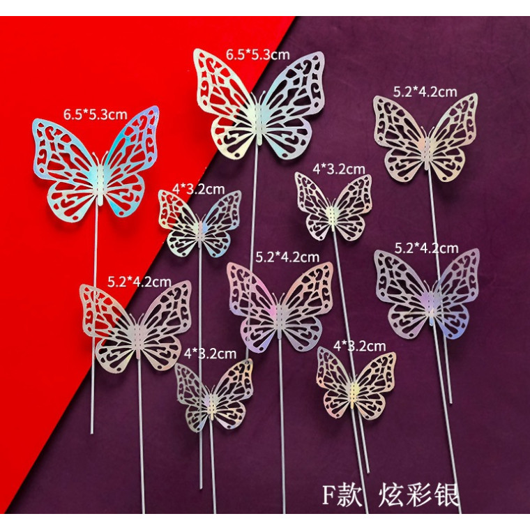 1set Wall Stickers 3D Hollow Rosegold Butterfly Decorative Sticker for Home Living Room Bedroom Kids Room双面蝴蝶(2558L) - Image 32