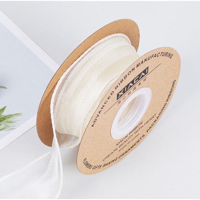 4cm*1yard Plain Fishtail Yarn Ribbon Bouquet Packaging Material Flower Baking Lace Ribbon 鱼尾纱波浪纱丝带纱带 (1924L) - Image 23