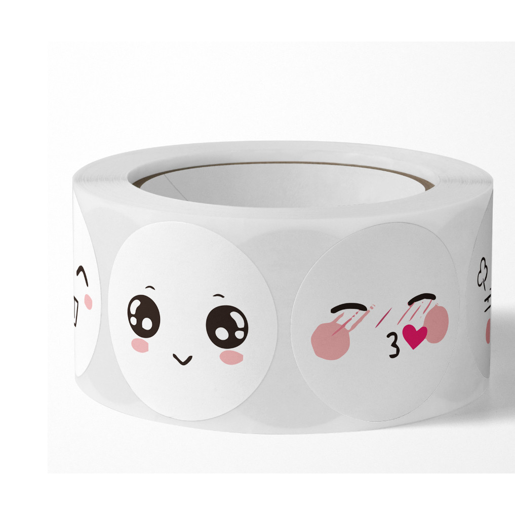 50-500pcs 8 Kinds of Expression Smiley Face Reward Stickers for Kids Game Toy Labels Festival Birthday可爱搞怪笑脸贴纸(2443L) - Image 2