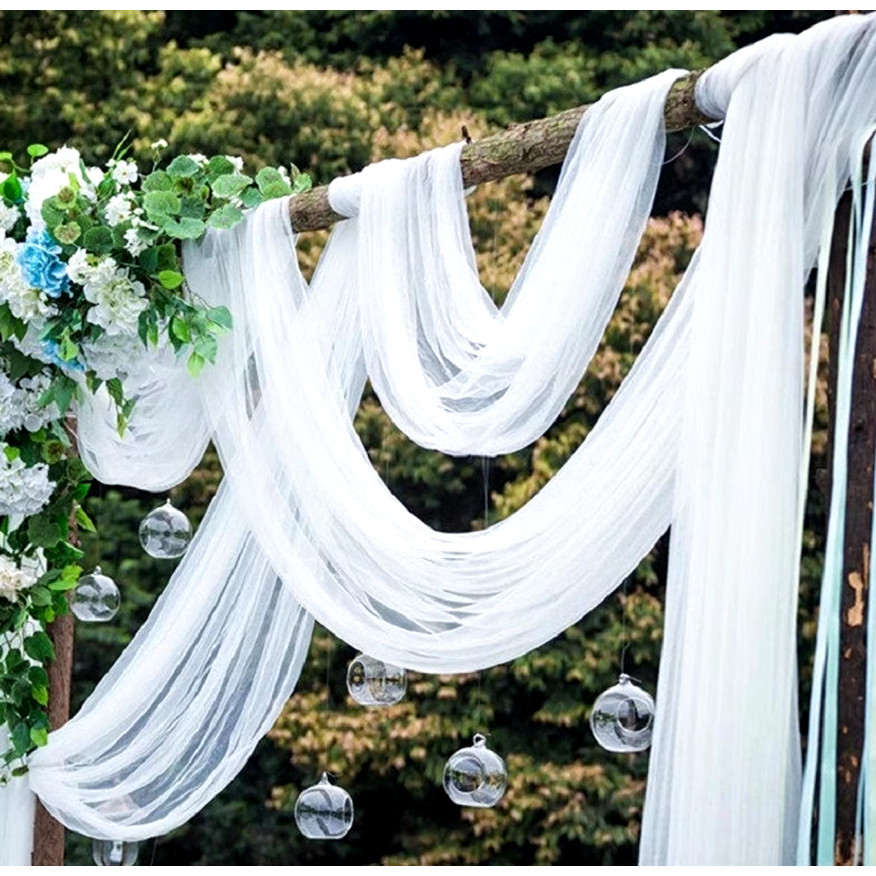 150cm wide 1yard Wedding Organza Tulle Roll For DIY Party Backdrops Chair Sashes Bow Dessert Table Swags Runners(1007L) - Image 8