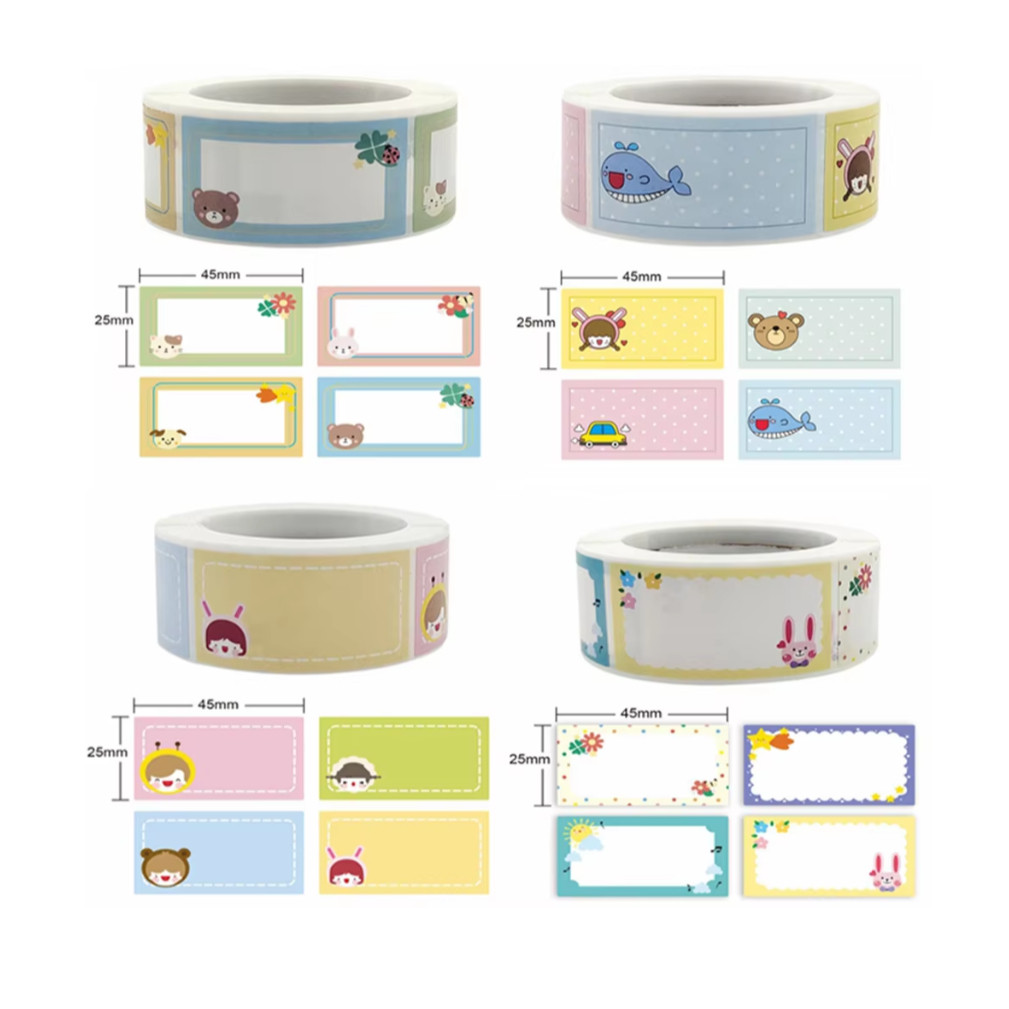 Children cartoon sticker cute pattern stationery school teacher supplies reward label record sticker 卡通可爱手帐文具贴姓名贴(2435L) - Image 8
