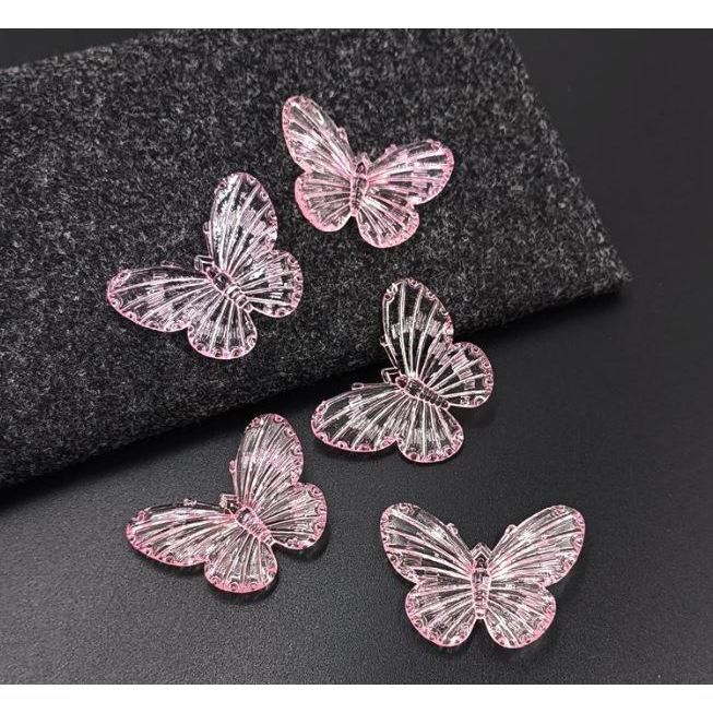 Mini Butterfly Hair Claws Transparent Resin Hair Claws Barrette Fashion Cute Sweet Hairpins 亚克力幻彩立体镭射蝴蝶(1172-2872L) - Image 15