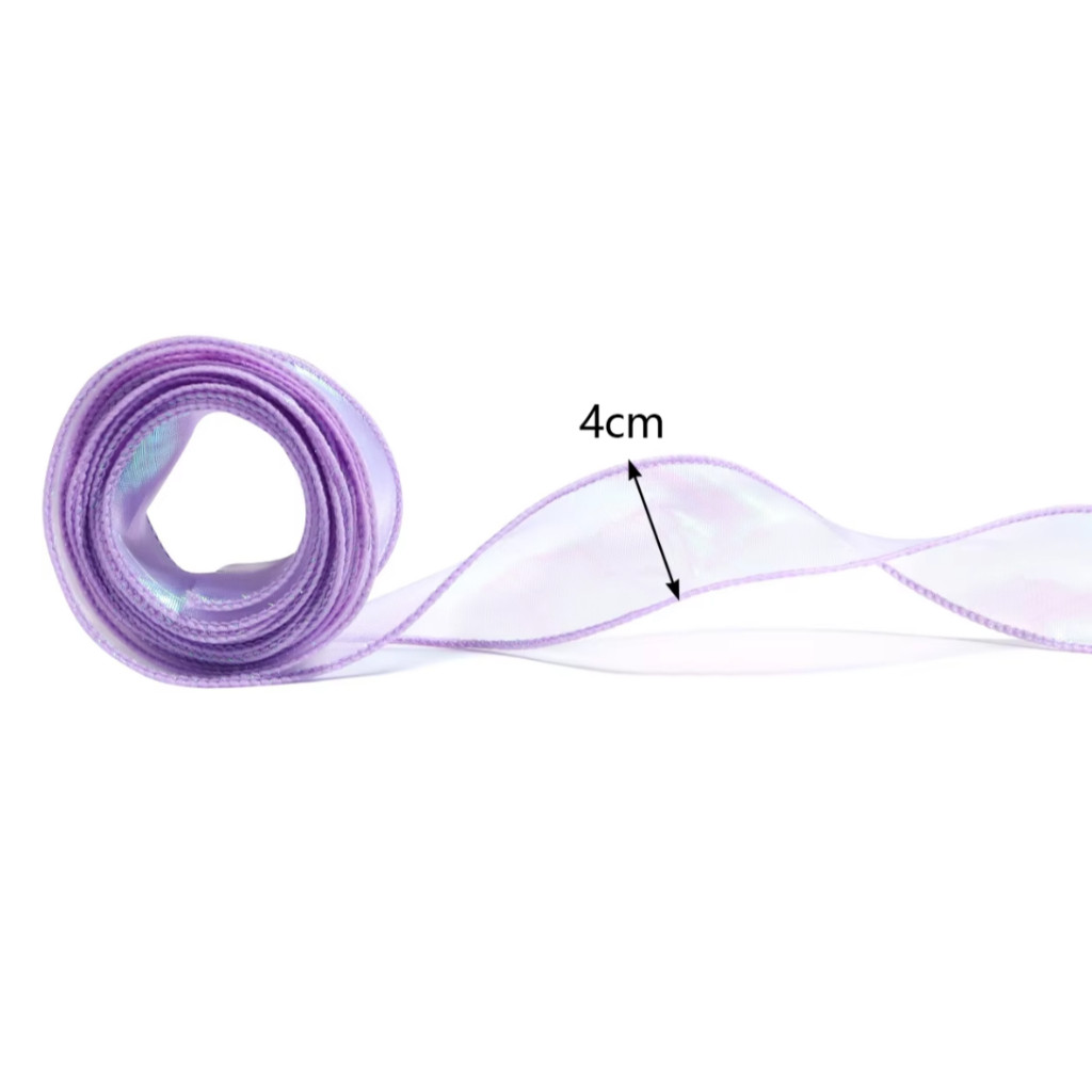4cm 1yard Fancy Fishtail Ribbon DIY Headpiece Hair Bow Flower Wrap Bouquet wave yarn gift wrap 鱼尾纱 (1885L) - Image 8
