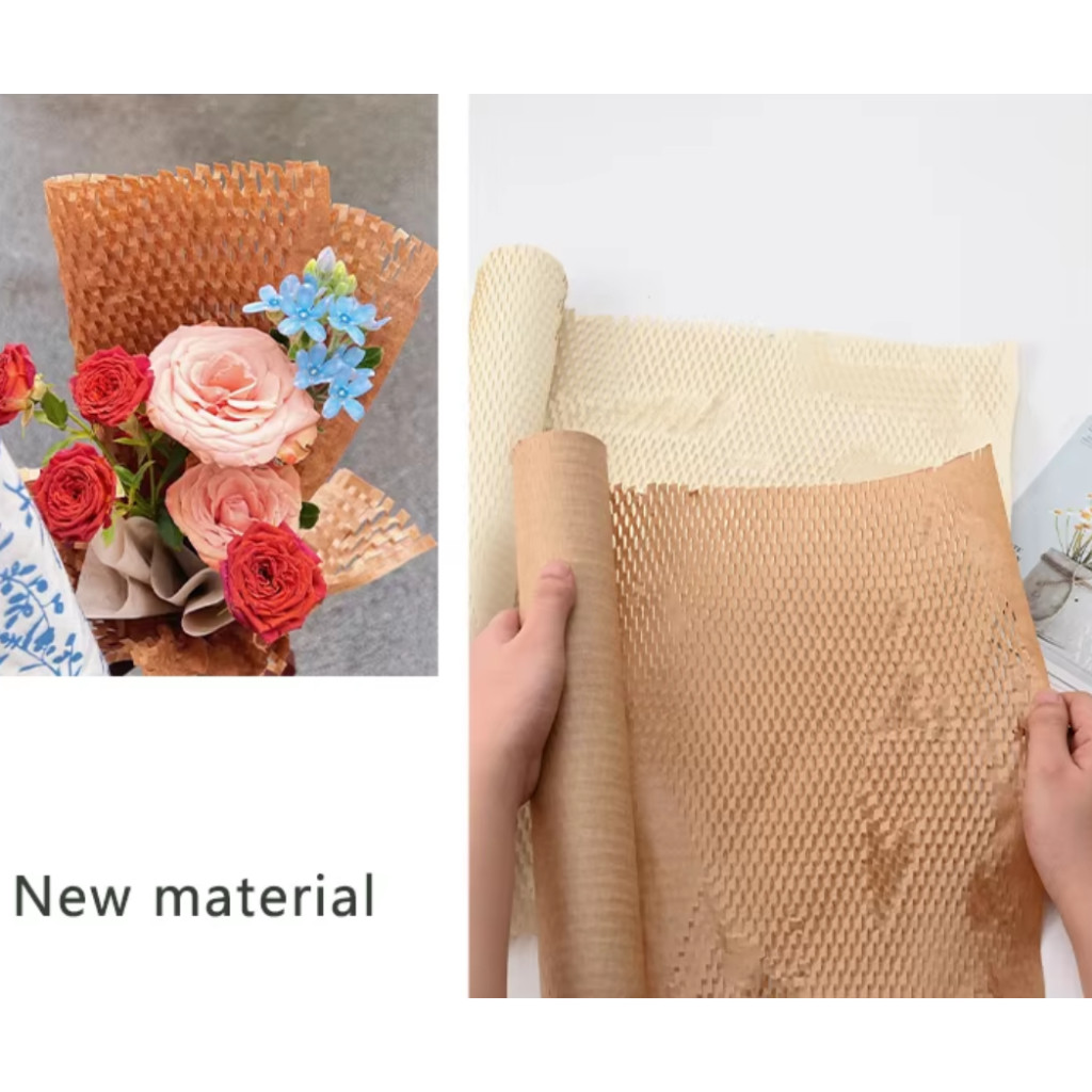 Eco-Friendly Honeycomb Cushioning Kraft Paper 1pc Recyclable Gift Wrapping & Packaging Material 艺术纸蜂窝包装纸 (4006L) - Image 6