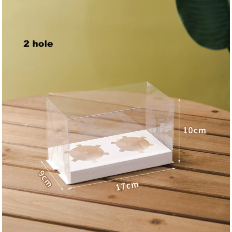 1pc Cupcake Box Transparent 2 Hole to 12 Hole Muffin Cupcake Box Cake Transparent Decoration Gift Box Party 蛋糕盒(2303L) - Image 12