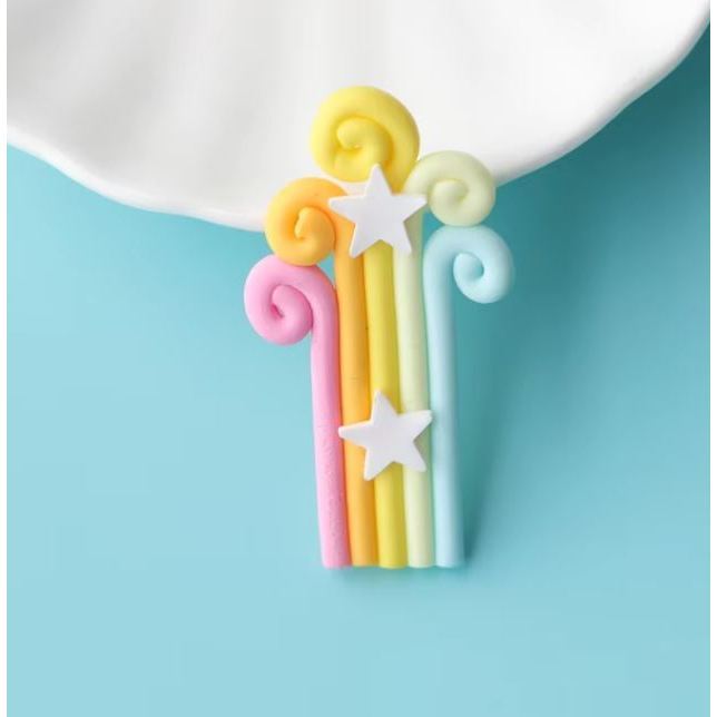 Mini Cute Rainbow/beauty girl taking balloon Cake Topper Unicorn Birthday Party Supplies Gift Rainbow Cake Topper(1251L) - Image 13