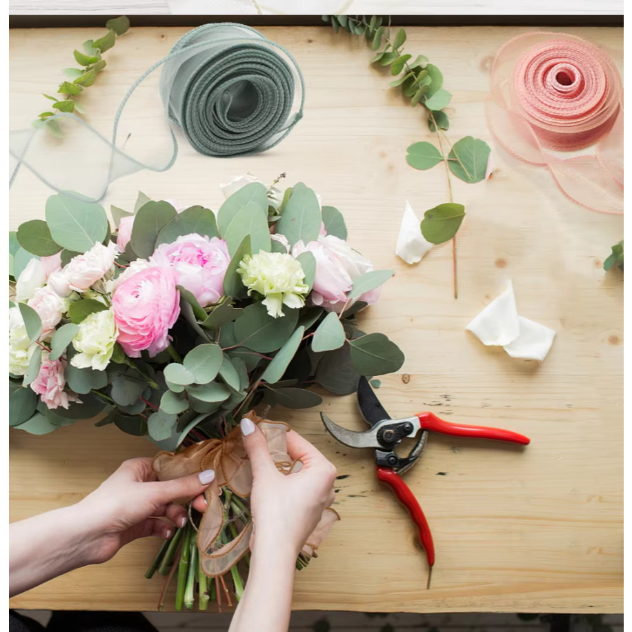 4cm*1yard Plain Fishtail Yarn Ribbon Bouquet Packaging Material Flower Baking Lace Ribbon 鱼尾纱波浪纱丝带纱带 (1924L) - Image 9