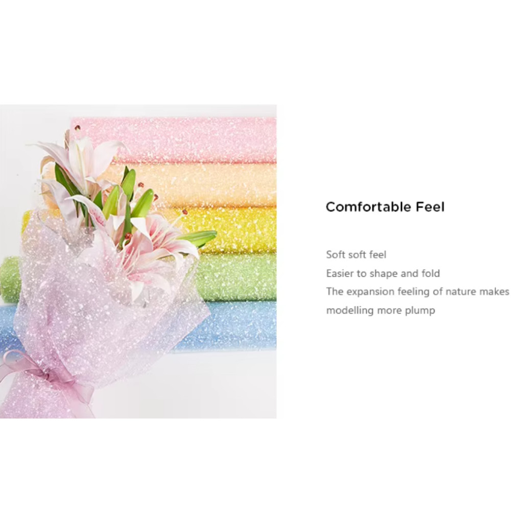 4yards x 50cm Craft Decor Packaging Snow Point Gauze Mesh DIY Wedding Party Bouquet Gift Box Wrapping Paper(1615L) - Image 6