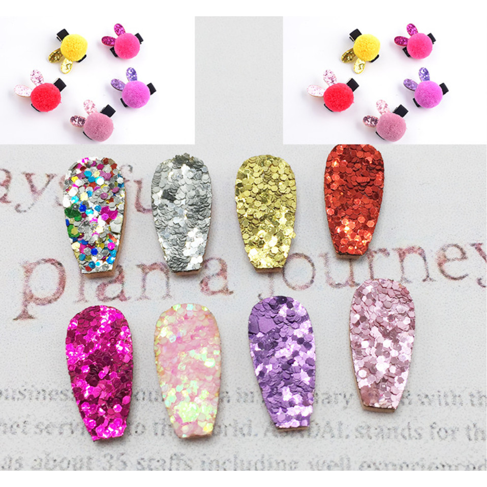 10pcs 2cm Multi-Color Gold Powder Rabbit ears padded applique Crafts for garment accessories and Girl Hair Jewelry(1707L - Image 8