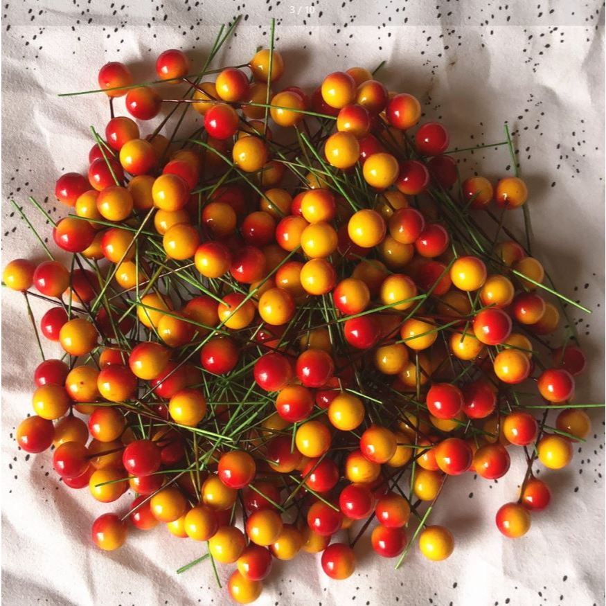 8/10/12/15/20mm Mini Artificial Berries Silver Fake Berry Cherry Stamen for Christmas DIY Floral Wreath Ornament(3058L) - Image 5